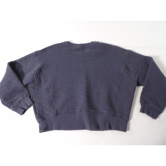 All In Motion Sweatshirt Womens Small Blue Quilted Crew Neck Front Pocket - Picture 8 of 11